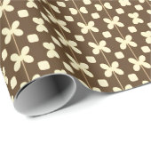 Retro-Muster mit braunen und beigen Farben Geschenkpapier (Rolleneckpunkt)