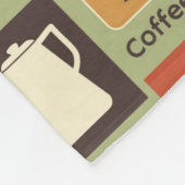 Retro Muster mit Küchen-Geschirr zum Frühstück Fleecedecke (Ecke)