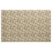 Retro Muster mit Küchen-Geschirr zum Frühstück Stoff (Fat Quarter (45,7 x 55,9 cm))