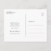 Retro Muster Mitte des Jahrhunderts Frohe Weihnach Postkarte (Rückseite)