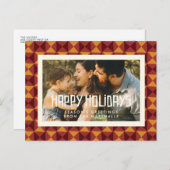 Retro-Muster Mitte des Jahrhunderts Happy Holidays Postkarte (Vorne/Hinten)