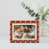 Retro-Muster Mitte des Jahrhunderts Happy Holidays Postkarte (Stehend Vorderseite)