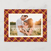 Retro Muster Mitte des Jahrhunderts Jahresgrüße Fo Postkarte (Vorderseite)