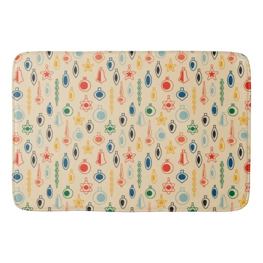 Retro Muster Mitte des Jahrhunderts mit Weihnachts Badematte (Vorderseite)