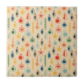 Retro Muster Mitte des Jahrhunderts mit Weihnachts Fliese (Vorderseite)