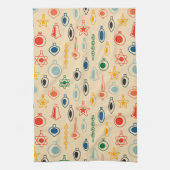 Retro Muster Mitte des Jahrhunderts mit Weihnachts Geschirrtuch (Vertikal)