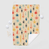 Retro Muster Mitte des Jahrhunderts mit Weihnachts Golfhandtuch (Insitu)