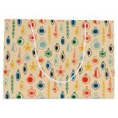 Retro Muster Mitte des Jahrhunderts mit Weihnachts Große Geschenktüte (Rückseite)