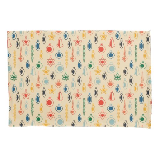 Retro Muster Mitte des Jahrhunderts mit Weihnachts Kissenbezug (Vorderseite)