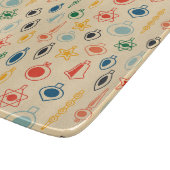 Retro Muster Mitte des Jahrhunderts mit Weihnachts Schneidebrett (Ecke)