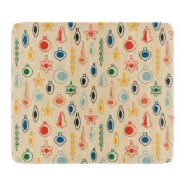 Retro Muster Mitte des Jahrhunderts mit Weihnachts Schneidebrett