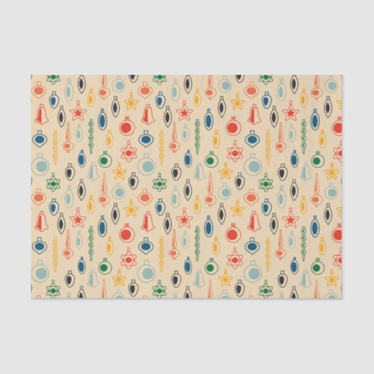 Retro Muster Mitte des Jahrhunderts mit Weihnachts Seidenpapier (Vorderseite)