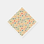 Retro Muster Mitte des Jahrhunderts mit Weihnachts Serviette (Ecke)