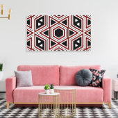 Retro-Muster Nahtlose Leinwand (Insitu (Wohnzimmer))