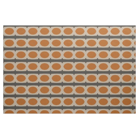 Retro-Muster orange Stoff (Fat Quarter (45,7 x 55,9 cm))