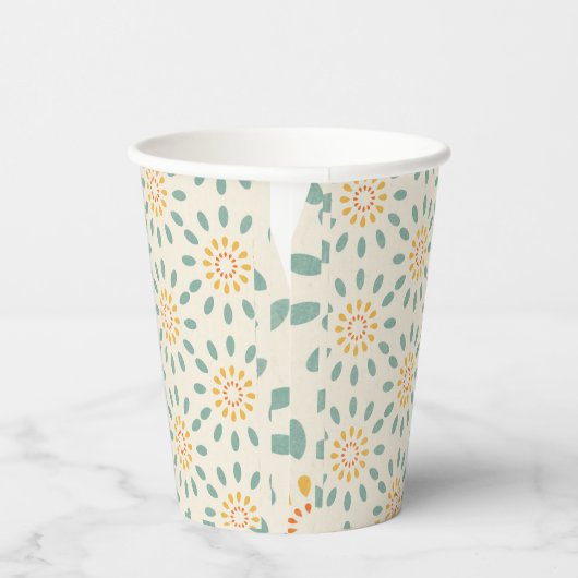 Retro Muster Papier Cup Pappbecher (Rechts)