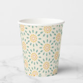 Retro Muster Papier Cup Pappbecher (Vorderseite)
