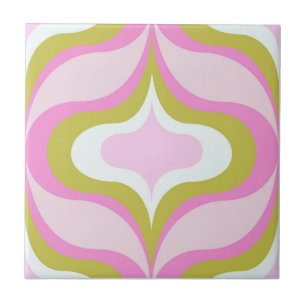 Retro-Muster Rosa  Fliese