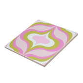 Retro-Muster Rosa  Fliese (Seite)