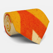 Retro Muster Rot Gelb Gelb Orange Neck Tie Krawatte (Gerollt)