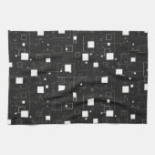 Retro-Muster Schwarz/Weiß Geschirrtuch (Horizontal)