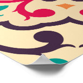 Retro-Muster: Tapete, Textildesign Poster (Ecke)