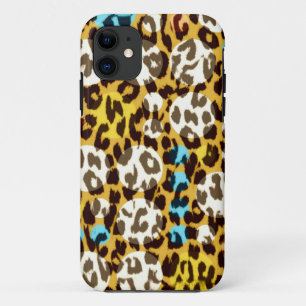 Retro-Muster, Textur des Leoparden beim Tier 5 iPhone 11 Hülle