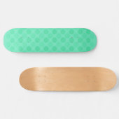 Retro-Muster verblasster grüner Kreise Skateboard (Horizontal)