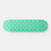 Retro-Muster verblasster grüner Kreise Skateboard (Horizontal)