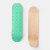 Retro-Muster verblasster grüner Kreise Skateboard (Vorderseite)