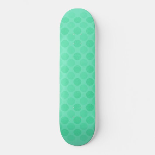 Retro-Muster verblasster grüner Kreise Skateboard (Vorderseite)