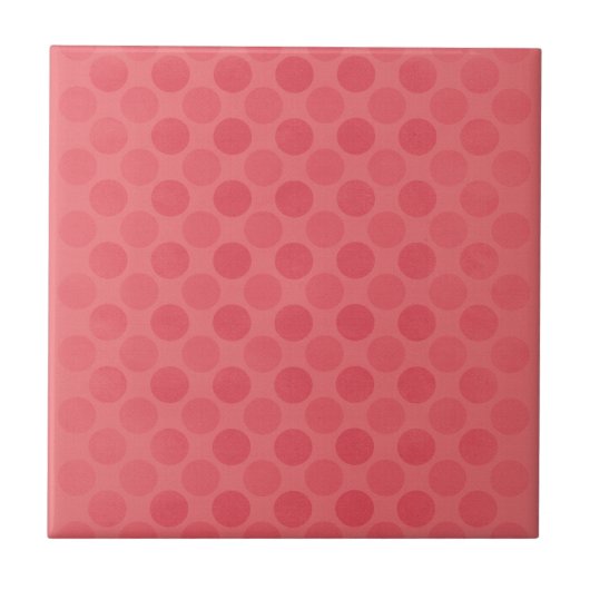Retro-Muster verblasster roter Kreise Fliese (Vorderseite)