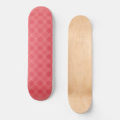 Retro-Muster verblasster roter Kreise Skateboard (Vorderseite)