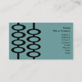 Retro Muster-Visitenkarte - Blau/Schwarzes Visitenkarte (Vorderseite)