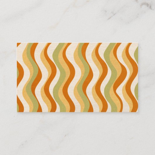 Retro Muster Wavy Textur Visitenkarte (Rückseite)