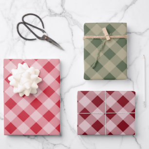Retro Muster Weihnachtswrapping Papier Sortiment