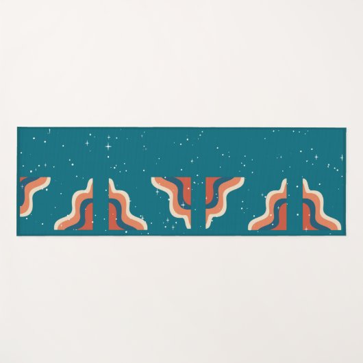 Retro-Muster-Workout Yogamatte (Vorderseite (Horizontal))