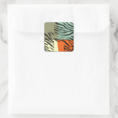 Retro Muster Zebra Pop Art Stickers (Tasche)
