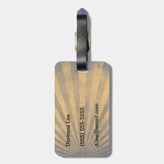 Retro Musterhintergrund Gepäckanhänger (Rückseite vertikal)