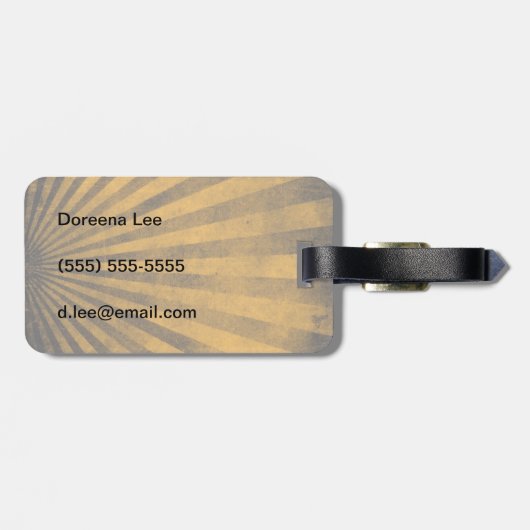 Retro Musterhintergrund Gepäckanhänger (Rückseite horizontal)