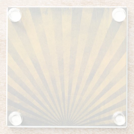 Retro Musterhintergrund Glasuntersetzer (Rückseite)