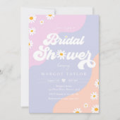 Retro Muted Tones Boho Hippy Vibes Brautparty Einladung (Vorderseite)