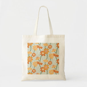 Retro mutierte Blume der 70er Jahre Tragetasche