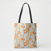 Retro mutierte die Tote Bag der 1970er Blume Tasche (Vorderseite)