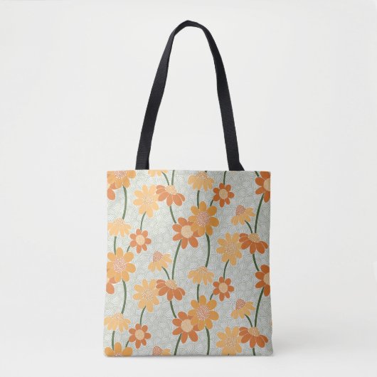 Retro mutierte die Tote Bag der 1970er Blume Tasche (Vorderseite)