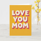 Retro Mütter lieben Euch Karte (Gelbe Blume)