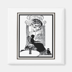 Retro Mutter Silhouette Magnet