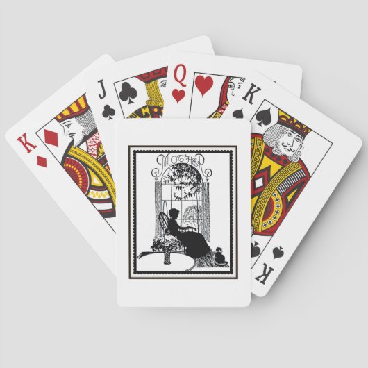 Retro Mutter Silhouette Spielkarten (Rückseite)