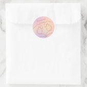 Retro-Mutter-Sticker im Pastell-Design Runder Aufkleber (Tasche)