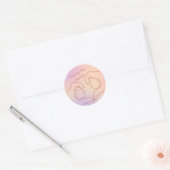 Retro-Mutter-Sticker im Pastell-Design Runder Aufkleber (Umschlag)